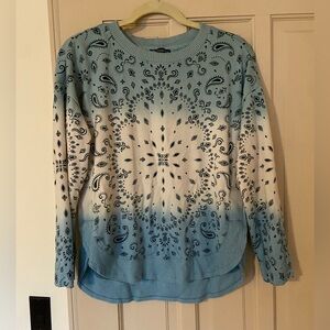 Blue & White Paisley Sweater